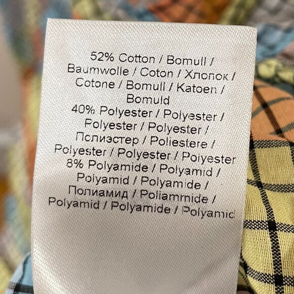 New Ganni Smocked Plaid Seersucker Maxi Dress 40, 8, M $285 - Picture 9 of 10